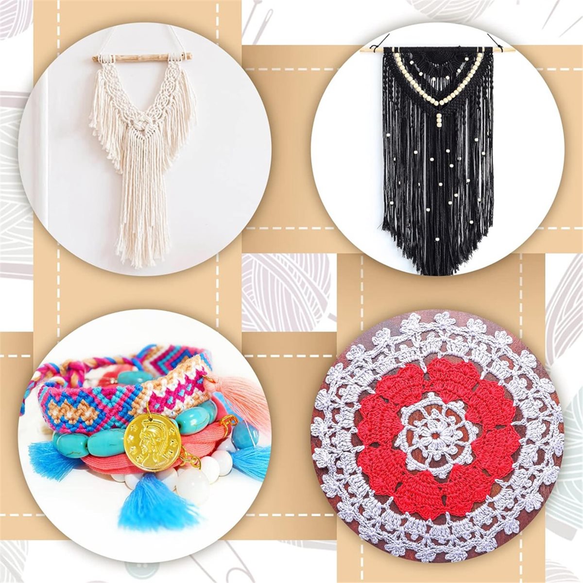 Art Craft For Adults - Cesta de tejido con muescas de