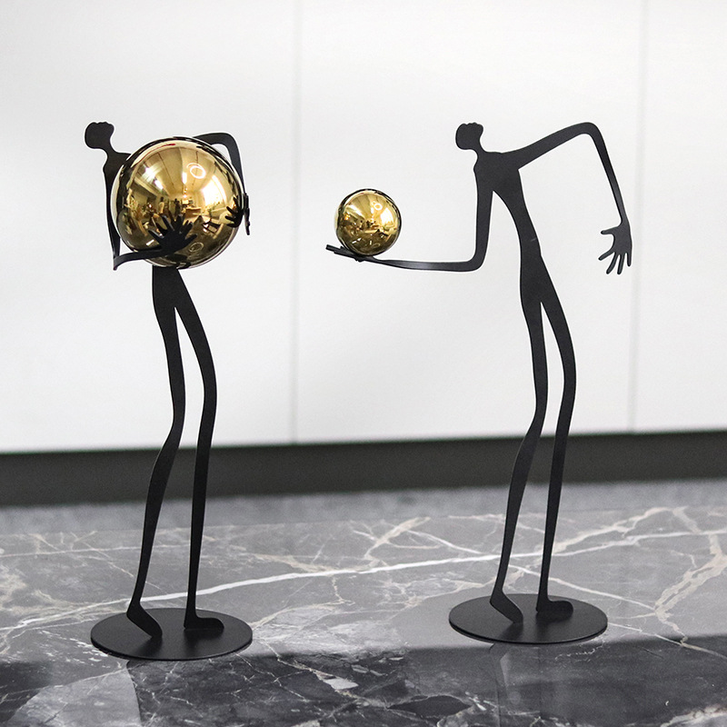 Art Craft Club - Adornos Metálicos Modernos con Figuras Sosteniendo
