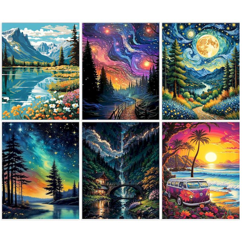 Art And Craft Numbers - GATYZTORY-pintura por números de 40x50cm, Kit