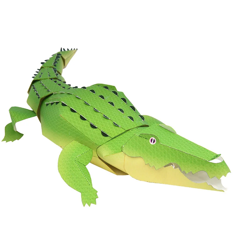 Art Craft With Cardboard - Cocodrilo plegable Origami Art Mini lindo