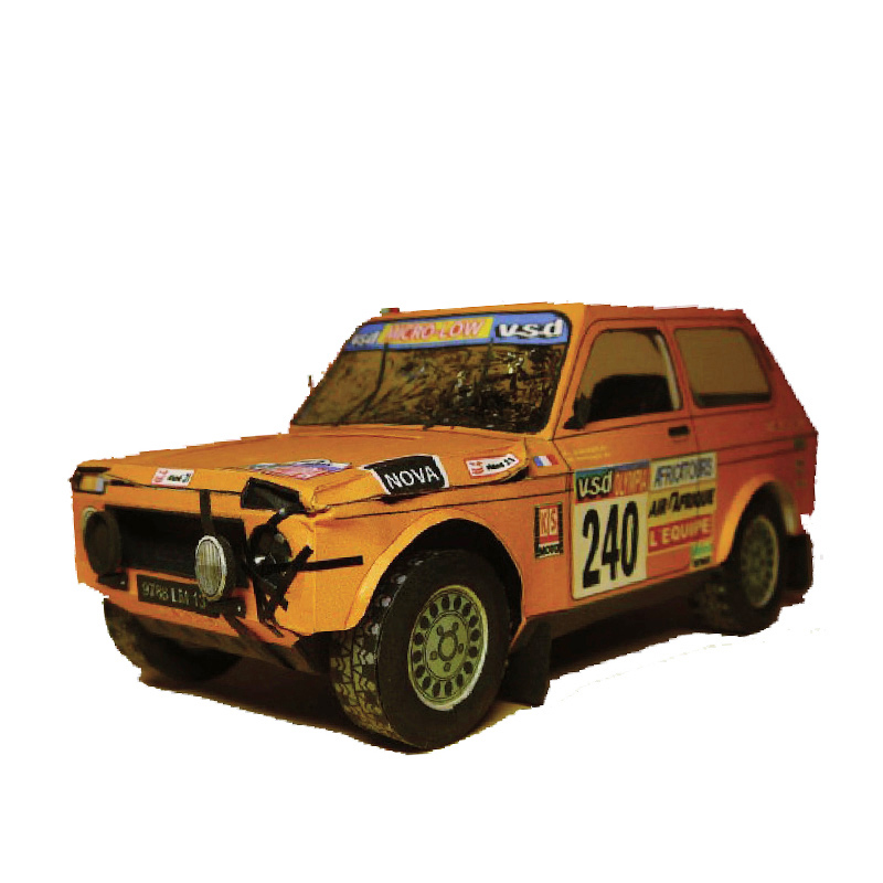 Art Craft With Cardboard - LADA NIVA-coche de carreras de Rally,