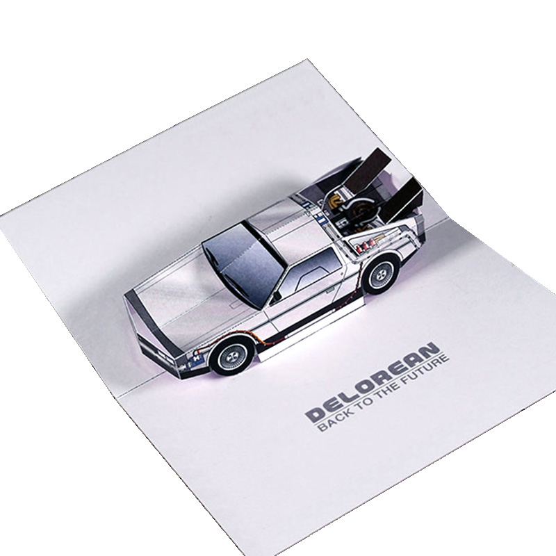 Art Craft With Cardboard - Tarjeta POP-UP de Regreso al futuro,