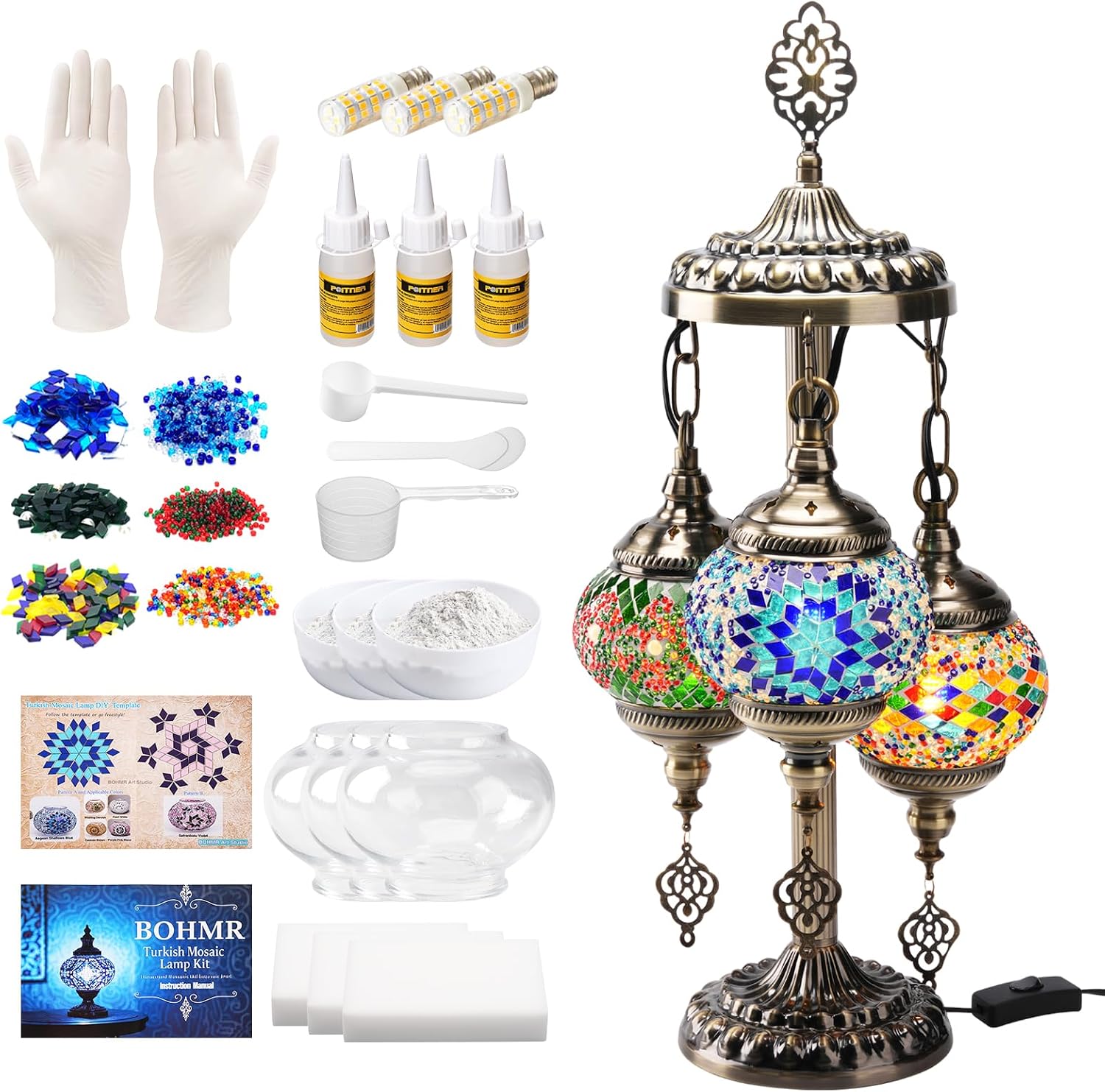 Art Craft For Adults - Kit de Lámpara Turca de Mosaico