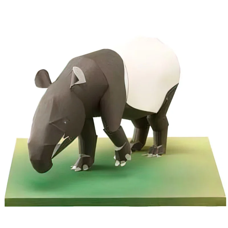 Art Craft With Cardboard - Málico Tapir Origami Art Mini 3D