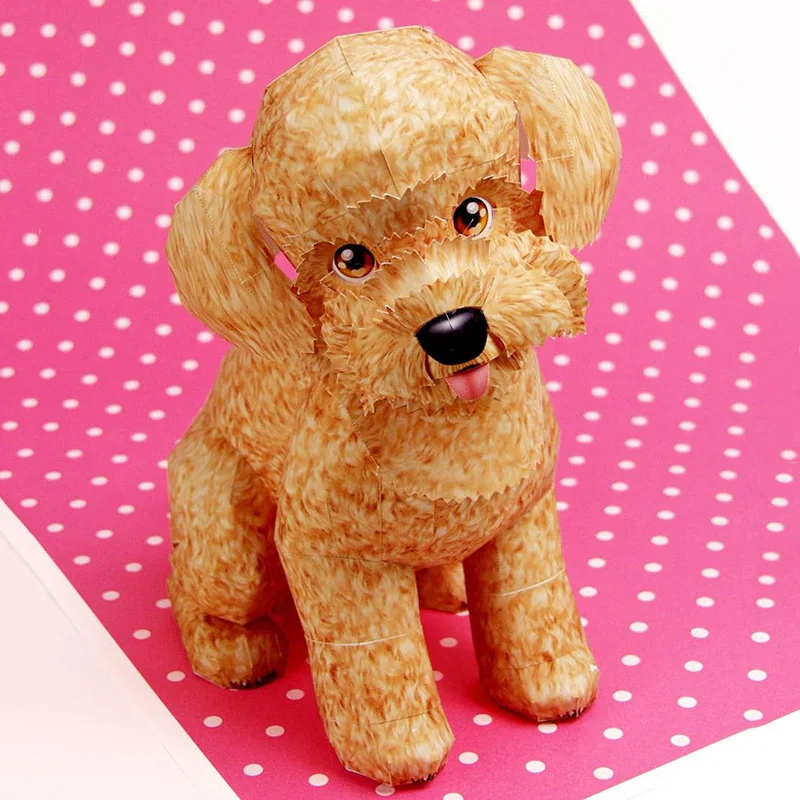 Art Craft With Cardboard - Juguete caniche perro plegable Origami arte