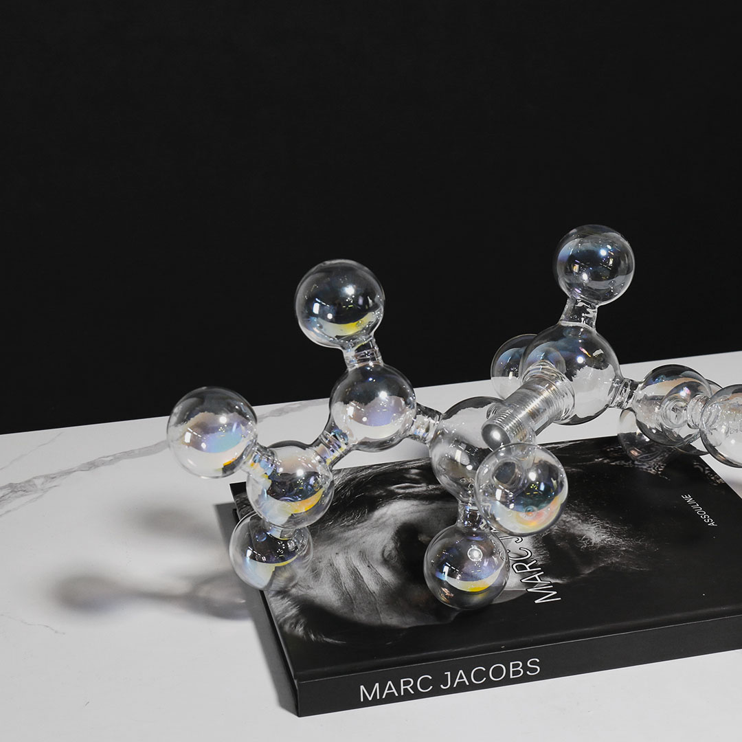 Art Craft Club - Escultura Molecular de vidrio colorido, decoración