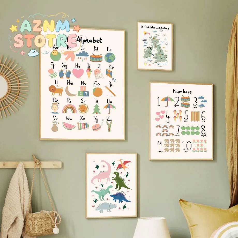 Art Craft Dinosaur - Mapa del Mundo Animal, Alfabeto de