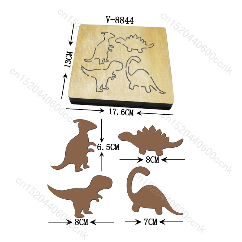 Art Craft Dinosaur - Troqueles de madera de dinosaurio, troqueles