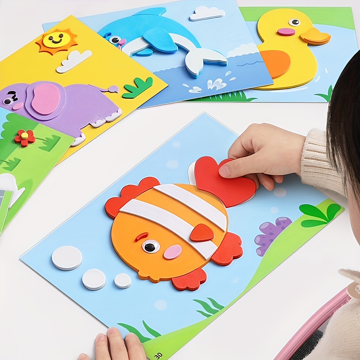 Art Craft Education - Pegatinas 3D para Niños, Desechables, Calcomanías
