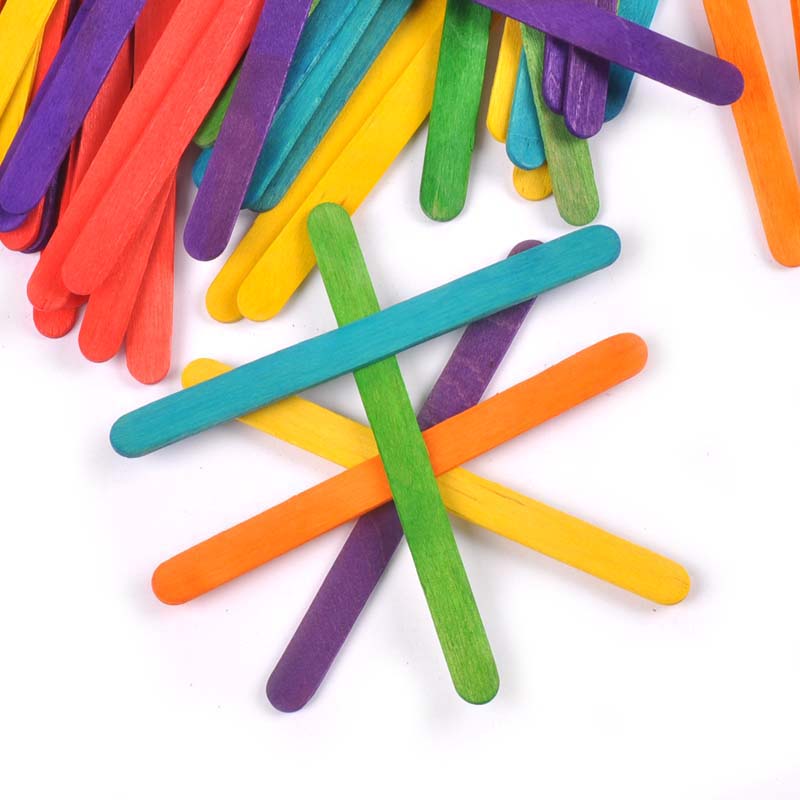 Art Craft Education - Palitos de madera Natural y coloridos