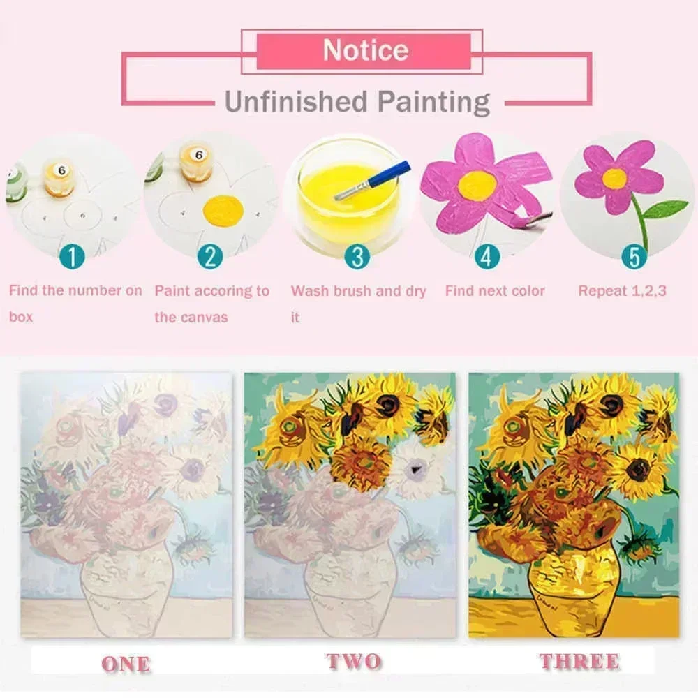 Kit de Pintura al Óleo DIY, Cr - Art And Craft Numbers reseña y precio