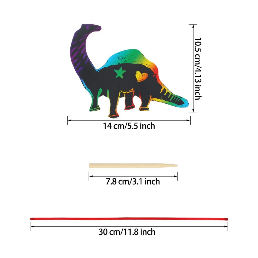 12 Uds. Pinturas rascables de  - Art Craft Dinosaur reseña y precio