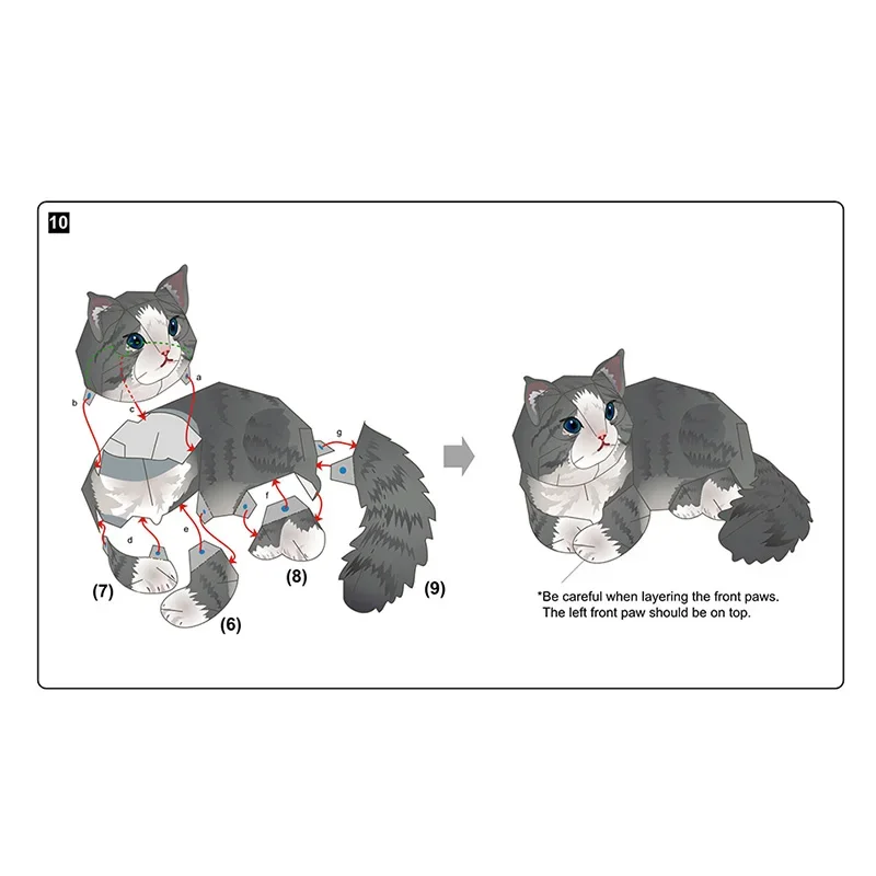 Gato del bosque noruego plegab - Art Craft With Cardboard reseña y precio