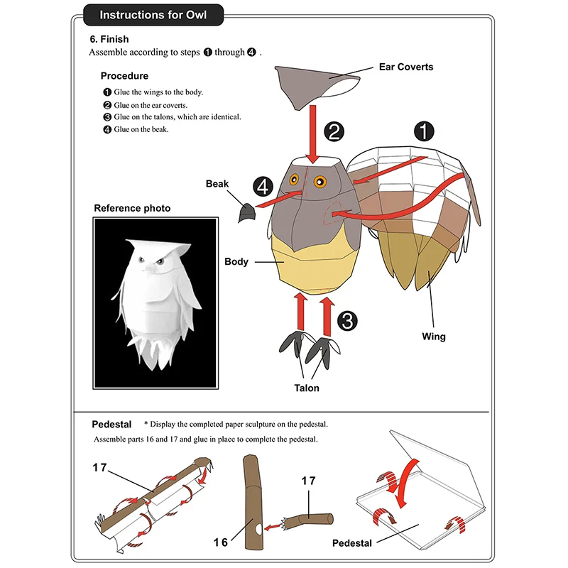 Blakiston's Fish Owls Origami  - Art Craft With Cardboard reseña y precio