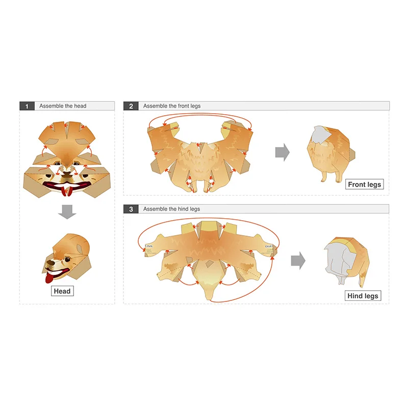 Perro Pomerania plegable Origa - Art Craft With Cardboard reseña y precio
