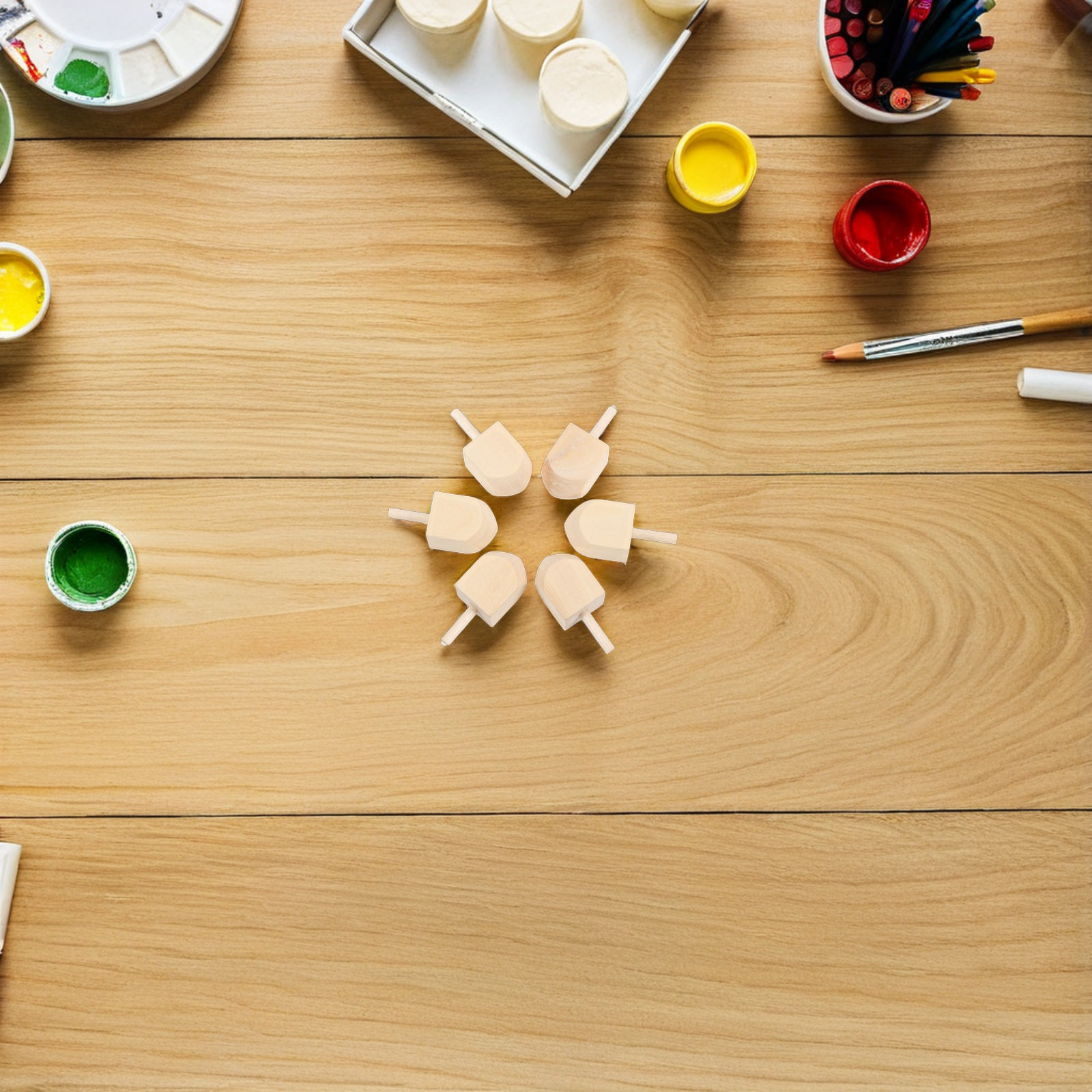 20 piezas de dreidels de mader - Art Craft Education reseña y precio