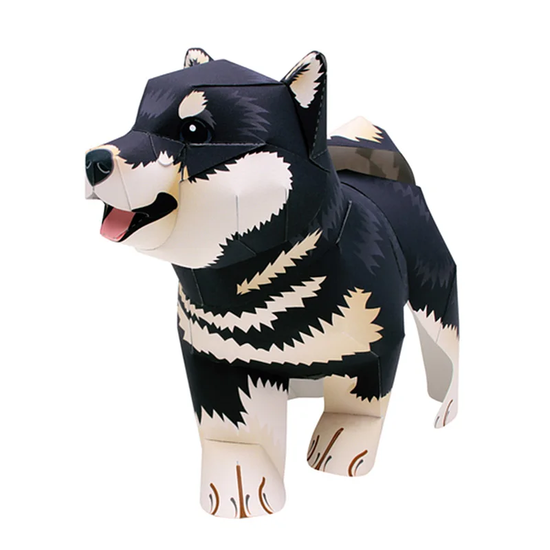 Perro Shiba Inu negro hecho a  - Art Craft With Cardboard reseña y precio
