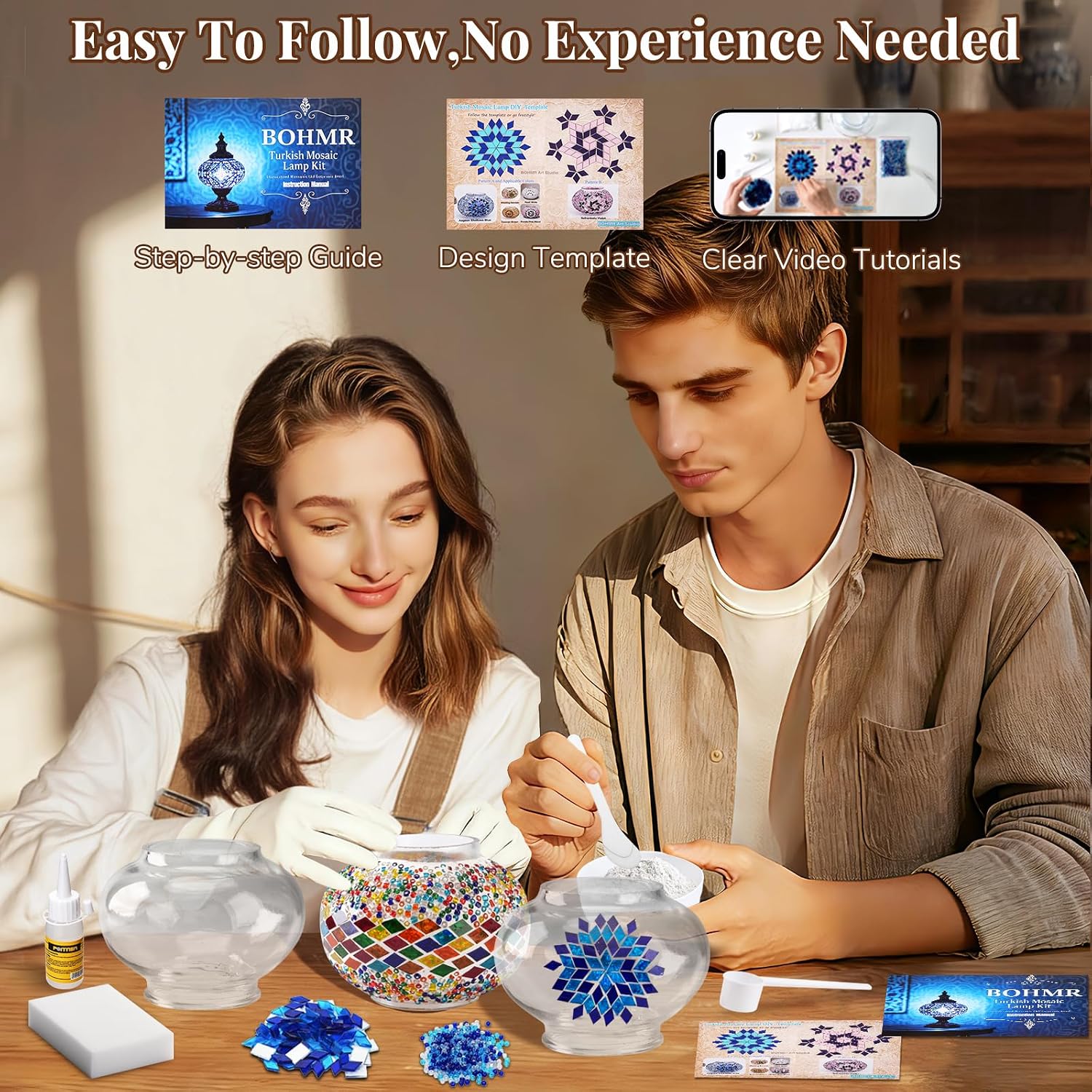 Kit de Lámpara Turca de Mosaic - Art Craft For Adults reseña y precio