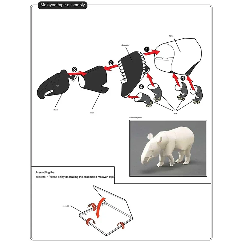 Málico Tapir Origami Art Mini  - Art Craft With Cardboard reseña y precio