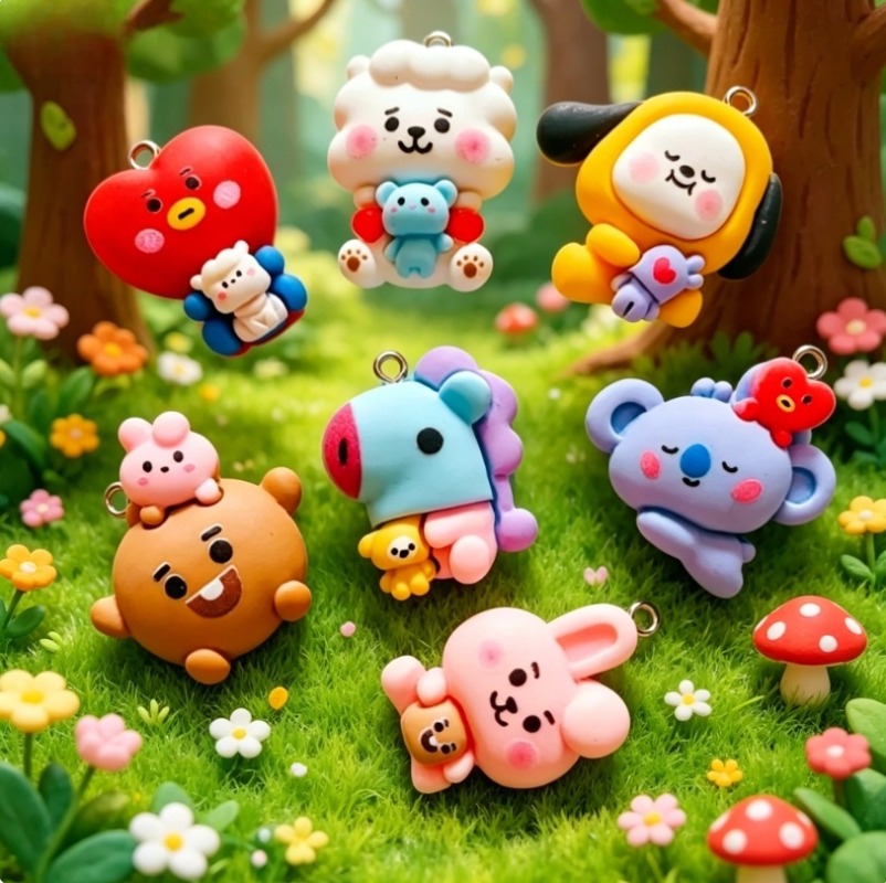 7 piezas de dijes de resina BT - Art Craft Making reseña y precio