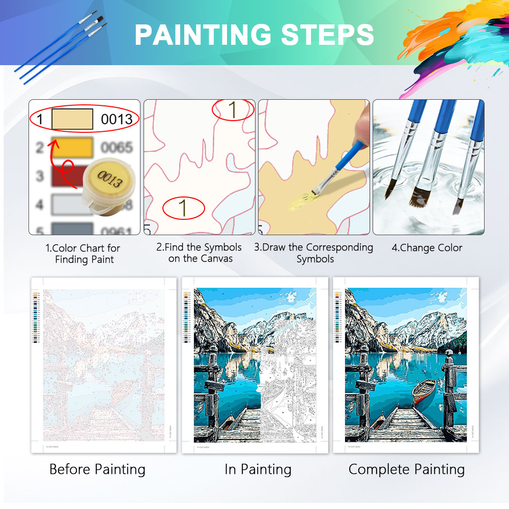 Kits de pintura por números HU - Art And Craft Numbers reseña y precio