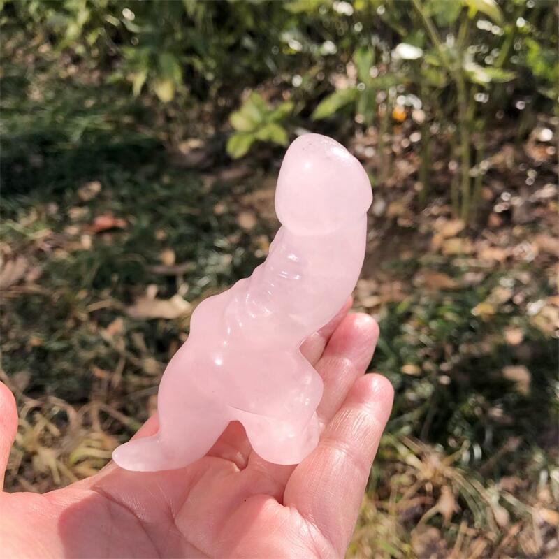 1 Pieza de Cuarzo Rosa Natural - Art Craft Dinosaur reseña y precio