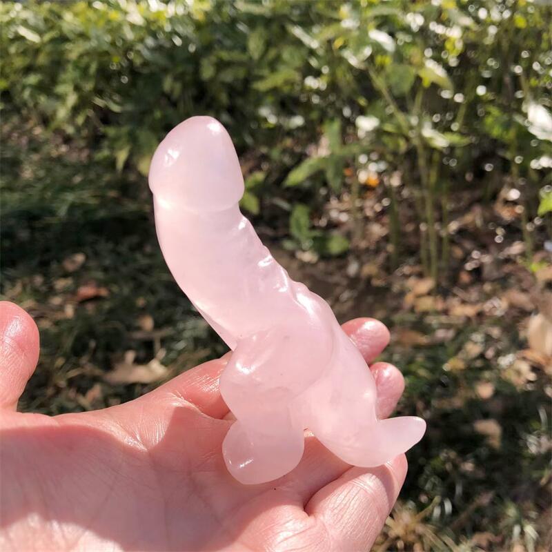 1 Pieza de Cuarzo Rosa Natural - Art Craft Dinosaur reseña y precio